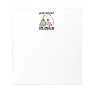 Fun Veterinarian Extraordinaire Notepad
