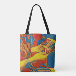 Fun Vibrant Fortune Teller Tarot Cards Tote Bag
