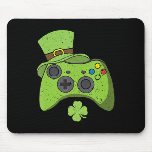 Fun Video Game Console St Patricks Day Kids Gamers Mouse Pad