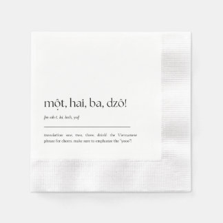 Fun Vietnamese Drinking Phrase Cocktail Napkin 02