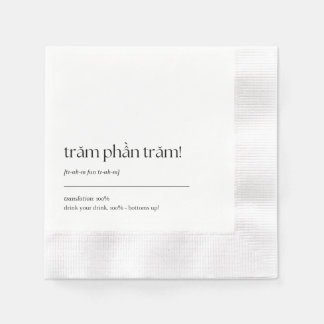 Fun Vietnamese Drinking Phrase Cocktail Napkin 03