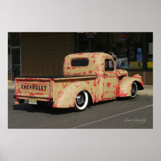 FUN VINTAGE CHEVY TRUCK POSTER