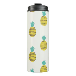 Fun Vintage Pineapple Seamless Illustration. Thermal Tumbler