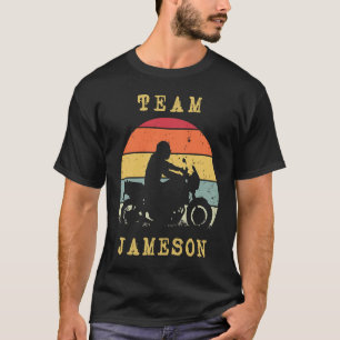 Fun Vintage Retro Sunset Jameson Motorcycle Biker  T-Shirt