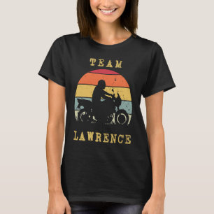Fun Vintage Retro Sunset Lawrence Motorcycle Rider T-Shirt