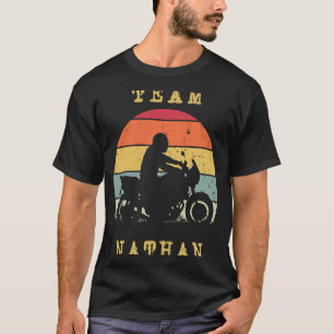 Fun Vintage Retro Sunset Nathan Motorcycle Rider T-Shirt