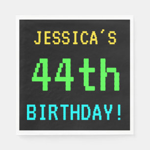 Fun Vintage/Retro Video Game Look 44th Birthday Napkin