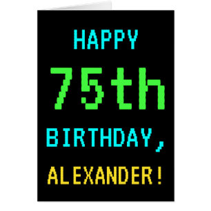 Fun Vintage/Retro Video Game Look 75th Birthday