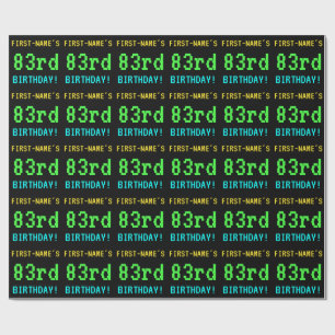 Fun Vintage/Retro Video Game Look 83rd Birthday Wrapping Paper