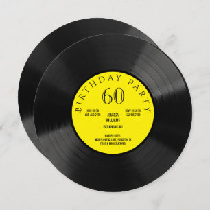 Fun Vinyl LP Birthday Party Invitation