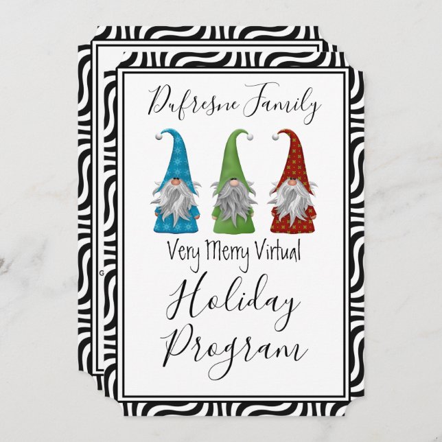 Fun Virtual Holiday Program Invitation (Front/Back)