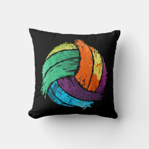 Fun Volleyball Art For Boys Girls Women Volleyball Cushion