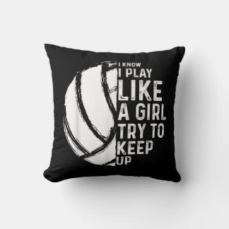 Fun Volleyball Design Girls Women Youth Teen Sport Cushion