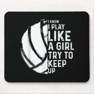 Fun Volleyball Design Girls Women Youth Teen Sport Mouse Pad