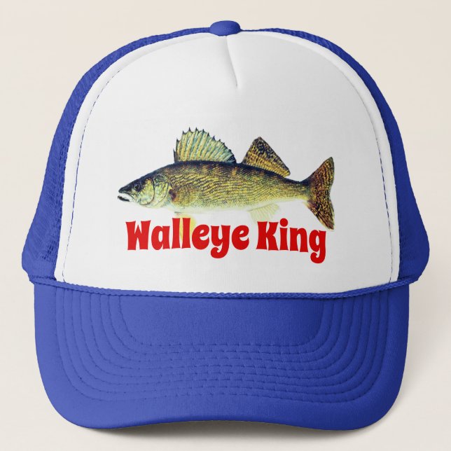 Fun "Walleye King" Trucker Hat (Front)
