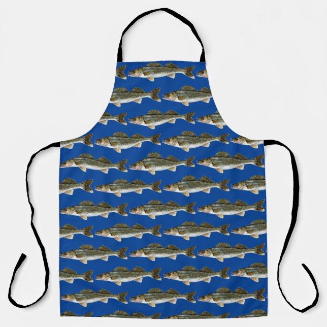 Fun Walleye Pattern Apron (Front)