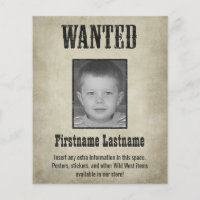 Fun WANTED poster design