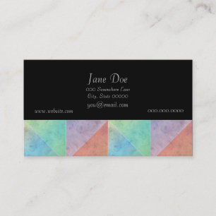 Fun Watercolor Geometric Art Triangles Business Card