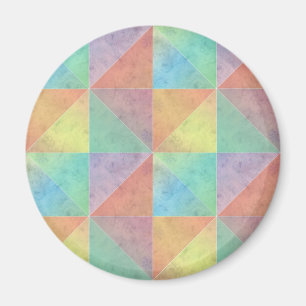 Fun Watercolor Geometric Art Triangles Magnet