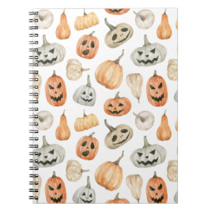 Fun Watercolor Pumpkin Pattern Notebook