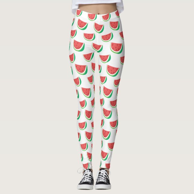 Fun Watermelon Pattern all over printed legging (Front)