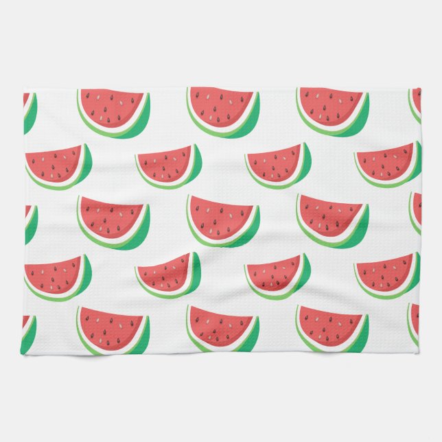 Fun Watermelon Pattern Tea Towel (Horizontal)