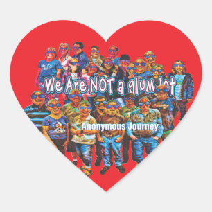 fun we are not a glum lot heart sticker 26c
