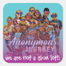 fun we are not a glum lot slogan sticker square26c