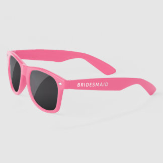 Fun Wedding Bachelorette Bridesmaid Pink Sunglasses