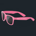 Fun Wedding Bachelorette Maid of Honour Pink Sunglasses<br><div class="desc">Fun Wedding Bachelorette Maid of Honour Pink Sunglasses</div>