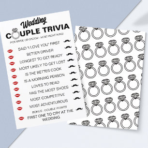 Fun Wedding Couple Trivia Game – Bride vs. Groom