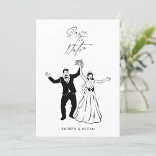 Fun wedding cute couple save the date