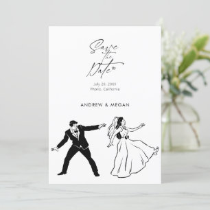 Fun wedding cute couple  save the date