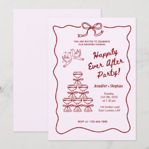 Fun Wedding Evening Invitations Hand Illustrated