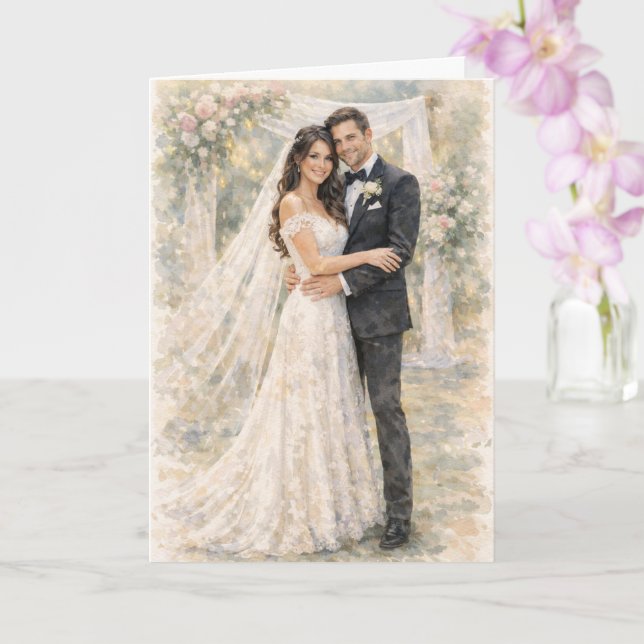 Fun Wedding Prayer Inspired by Ezekiel 25:17 Card (Orchid)