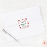 Fun Wedding ,Whimsical Font & Italian Vibes Square Sticker<br><div class="desc">Whimsical Funky Handwritten Wedding Invitations & Napkins Add a playful and unique touch to your special day with our whimsical wedding invitations and quirky wedding napkins. Featuring charming hand-drawn typography and funky handwritten fonts, these designs bring a delightful blend of fun and elegance to your celebration. Inspired by Italian charm...</div>