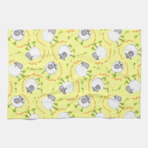 Fun Welsh Sheep, Wales Forever, Kitchen Towel