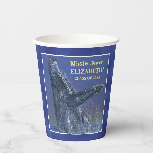 Fun Whale Graduation Party Cup (Front)