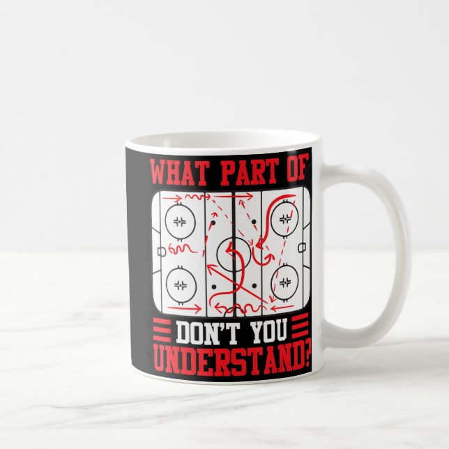 Fun What Part Of Hockey Don't You Understand Hocke Coffee Mug (Right)