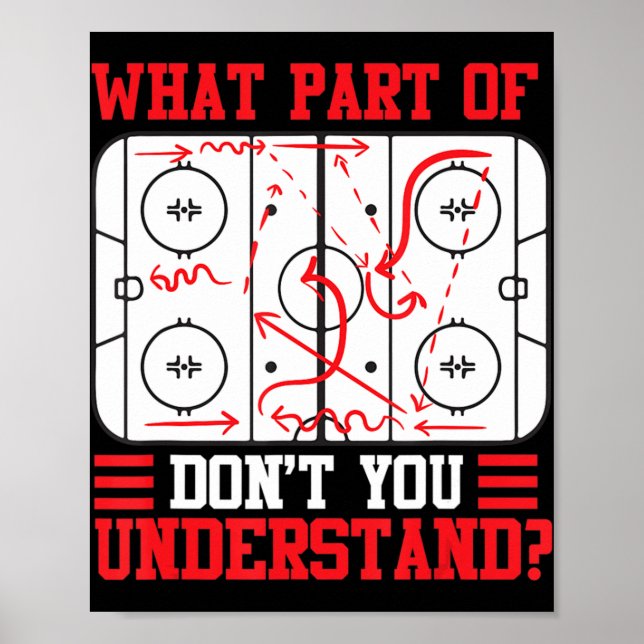 Fun What Part Of Hockey Don't You Understand Hocke Poster (Front)