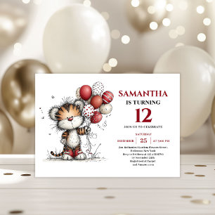 Fun whimsical animals theme kids birthday invites