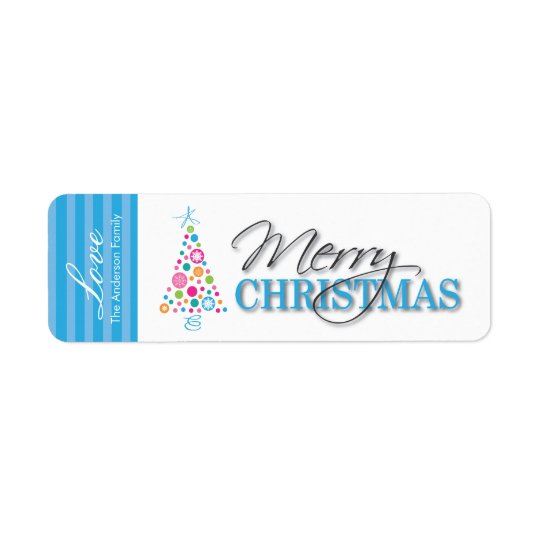 Fun Whimsical Christmas Stickers Return Address Label