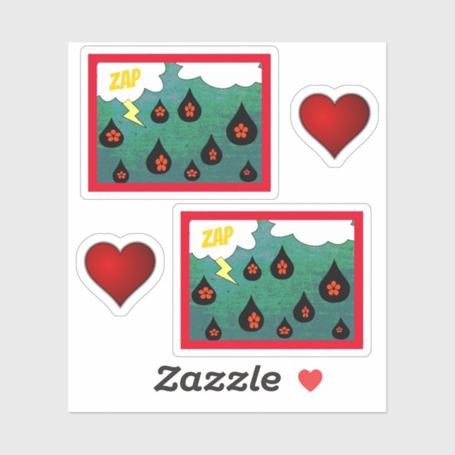 Fun Whimsical Comic Book Pop Art Set (Sheet)