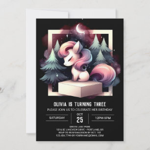 Fun Whimsical Horse Birthday Invitation