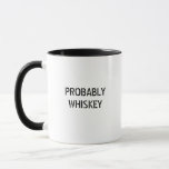Fun Whiskey Scotch Bourbon Drinker Cool Typography Mug<br><div class="desc">Funny mug for your dad / hubby / boyfriend OR girlfriend who's a scotch collector,  bourbon enthusiast,  or just plain loves whiskey of all sorts! Fun gift with trendy typography that is fully customisable to any other type of alcohol or saying!</div>