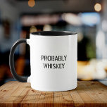 Fun Whiskey Scotch Bourbon Drinker Cool Typography Mug<br><div class="desc">Funny mug for your dad / hubby / boyfriend OR girlfriend who's a scotch collector,  bourbon enthusiast,  or just plain loves whiskey of all sorts! Fun gift with trendy typography that is fully customisable to any other type of alcohol or saying!</div>