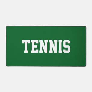 Fun White Text On Athletic Green Desk Mat
