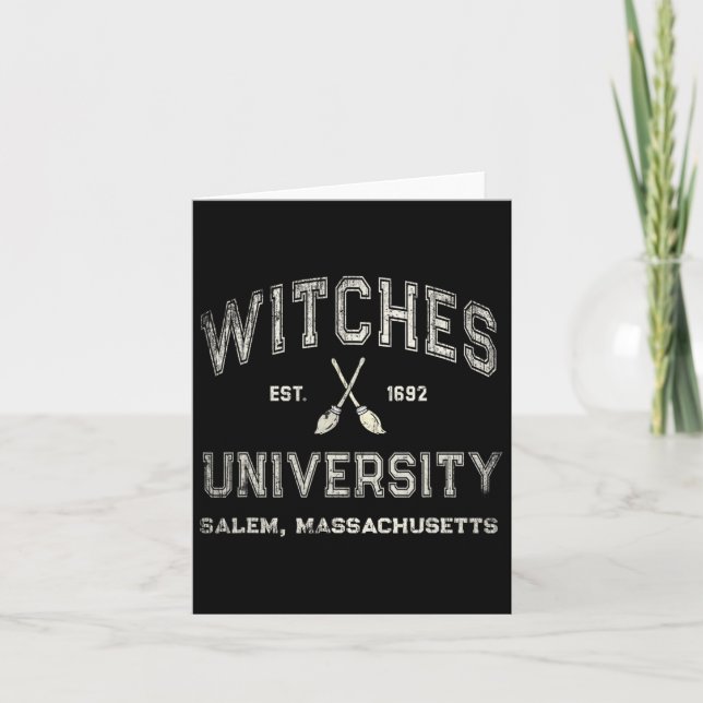 Fun Wiccan Witches University Salem Machusetts Wit Card (Front)