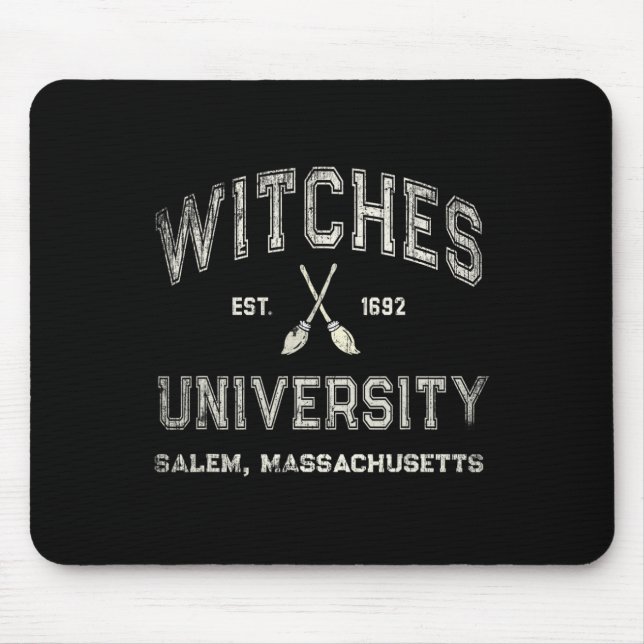 Fun Wiccan Witches University Salem Machusetts Wit Mouse Pad (Front)
