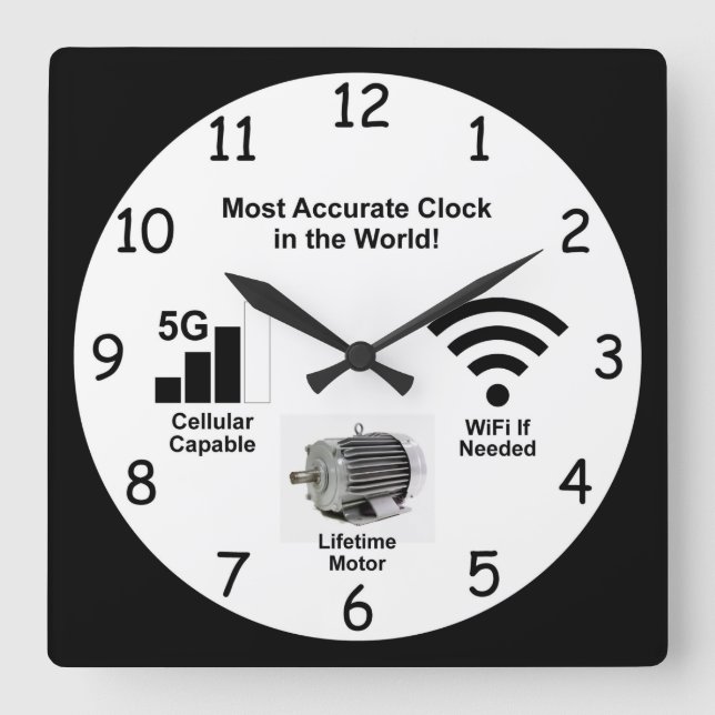 Fun WiFi Cellular Most Accurate Clock (Front)